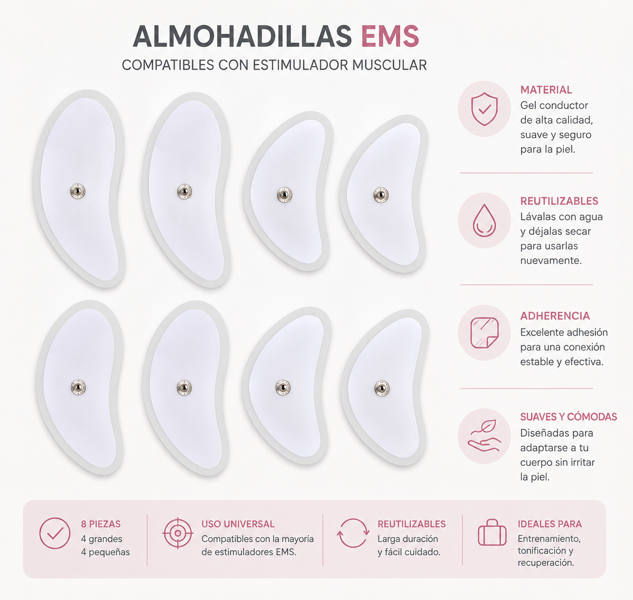 Masajeador Facial EMS Antiedad con Electroestimulación
