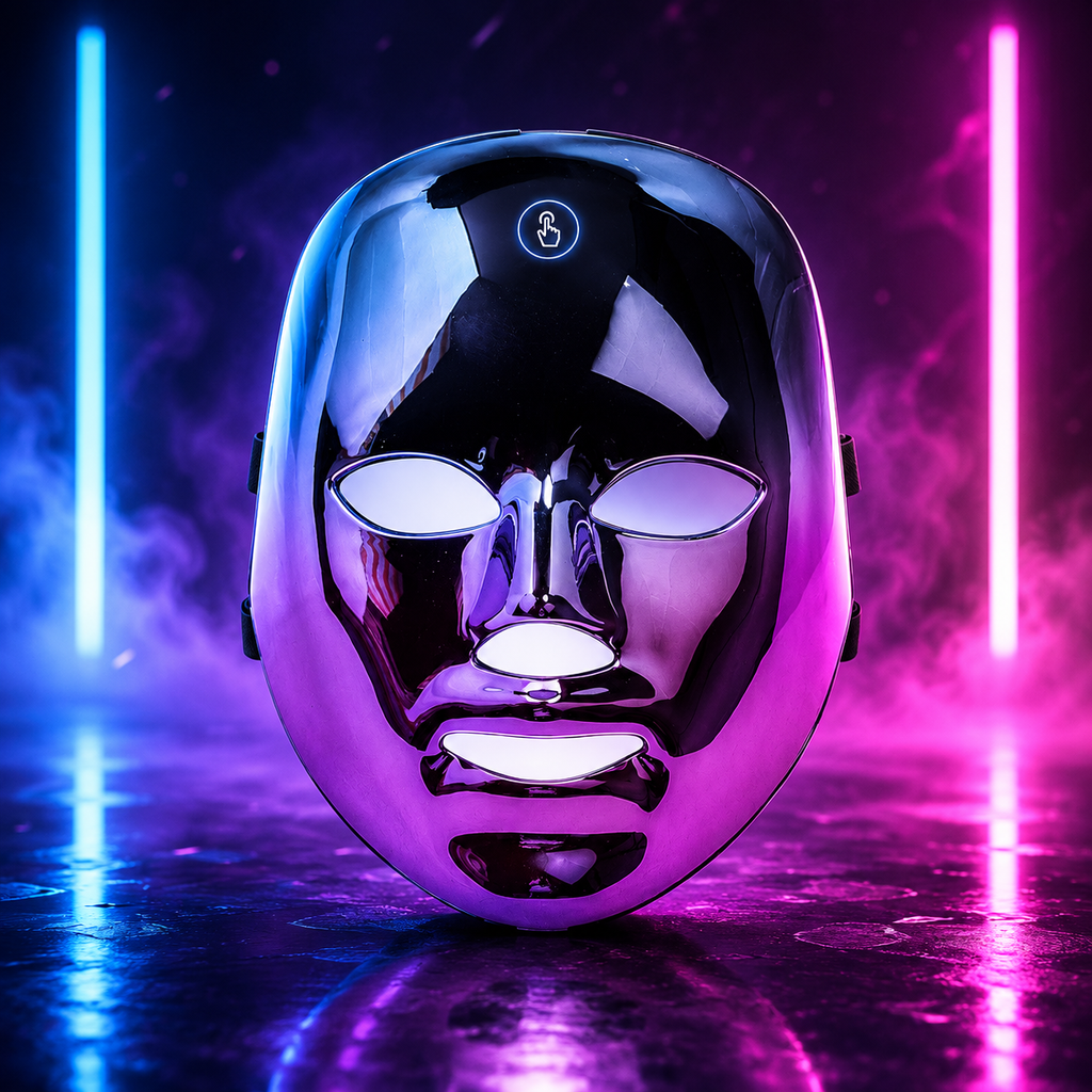 Mascarilla Facial LED Recargable para Acné y Pecas