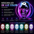 Mascarilla Facial LED Recargable para Acné y Pecas