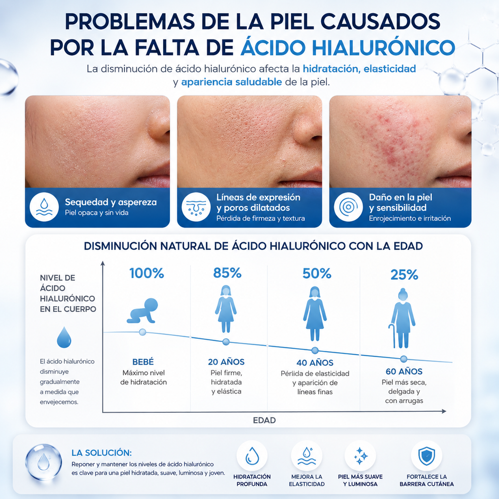 Sérum Facial de Ácido Hialurónico Antiedad