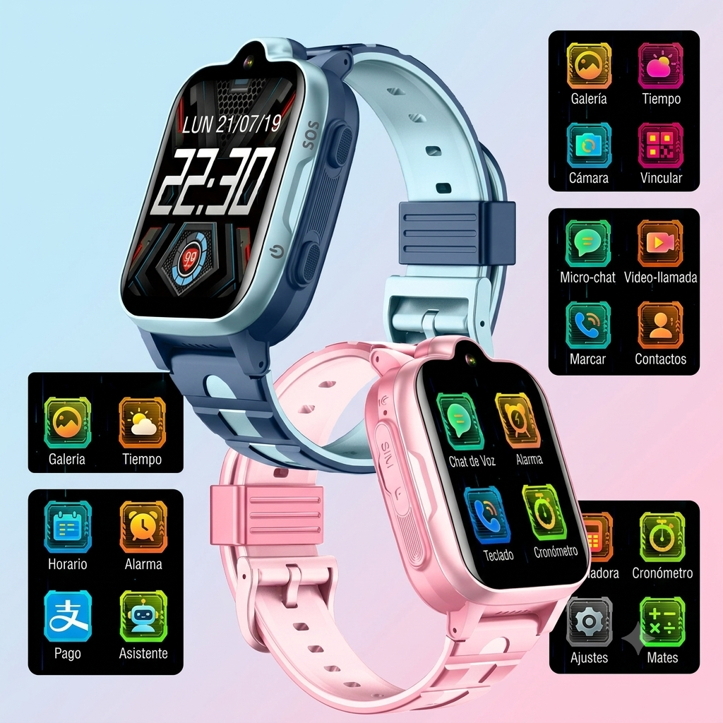 Reloj Inteligente Infantil con Botón SOS y Pantalla Táctil