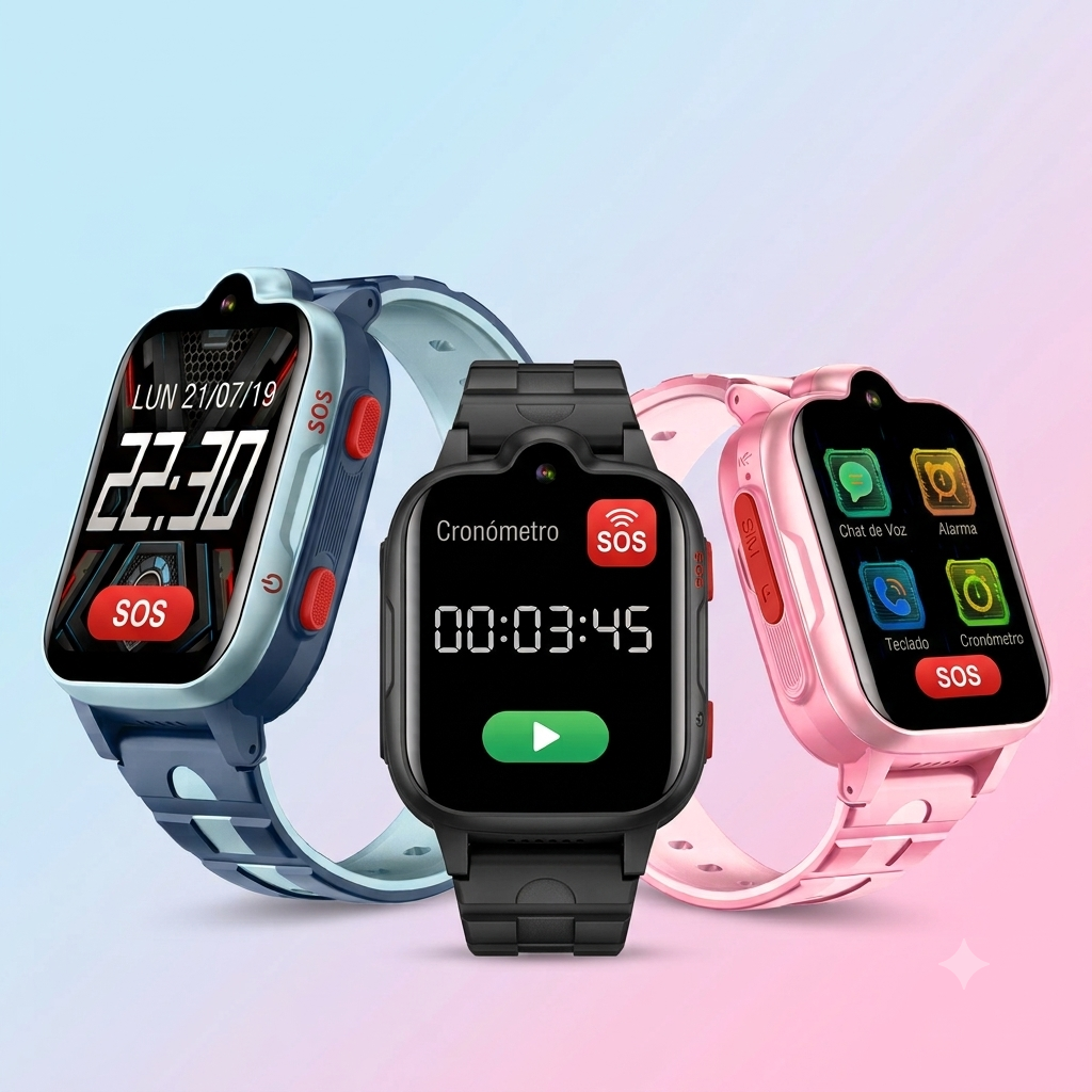 Reloj Inteligente Infantil con Botón SOS y Pantalla Táctil